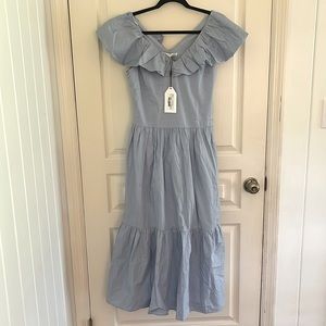 NWT English Factory Ruffled Midi Dress